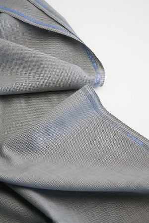 L.V Suiting #1 - Puppytooth Wool Silk | Salt & Pepper