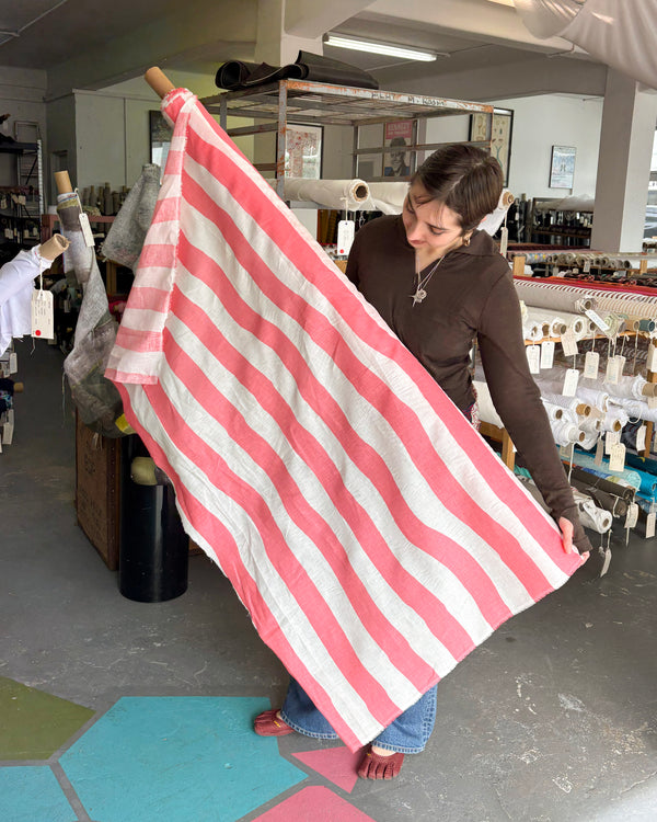Marcellus - Screen-Printed Linen | Punch Stripe