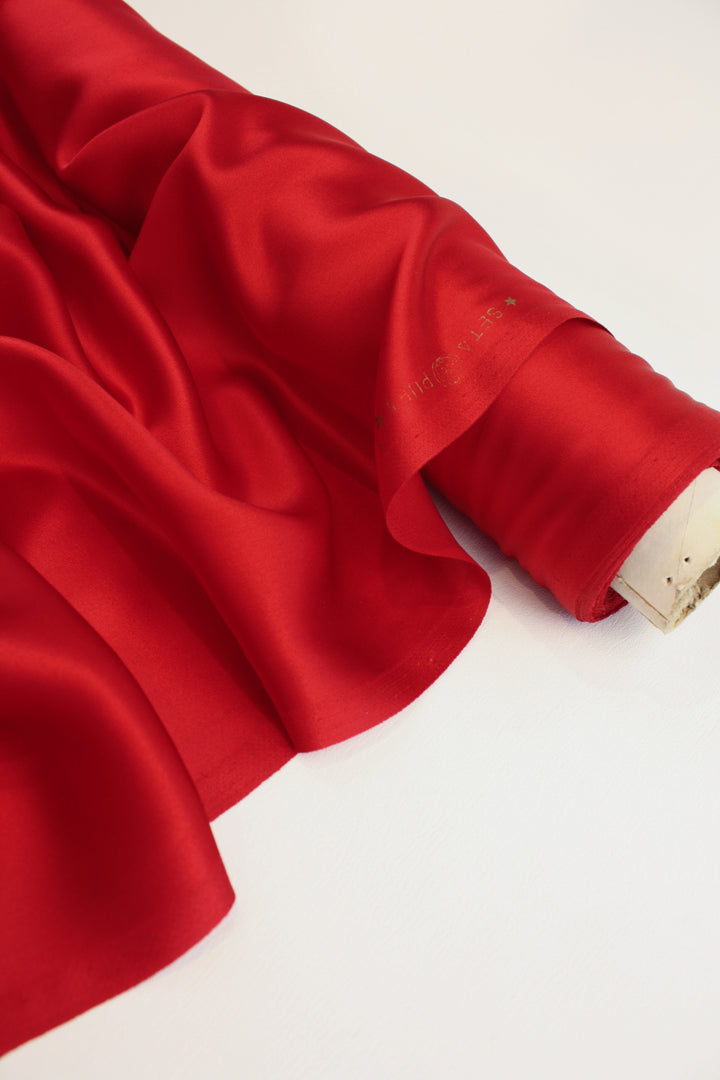 Italian Silk Satin | Chilli (LAST CUT - 1.3M)