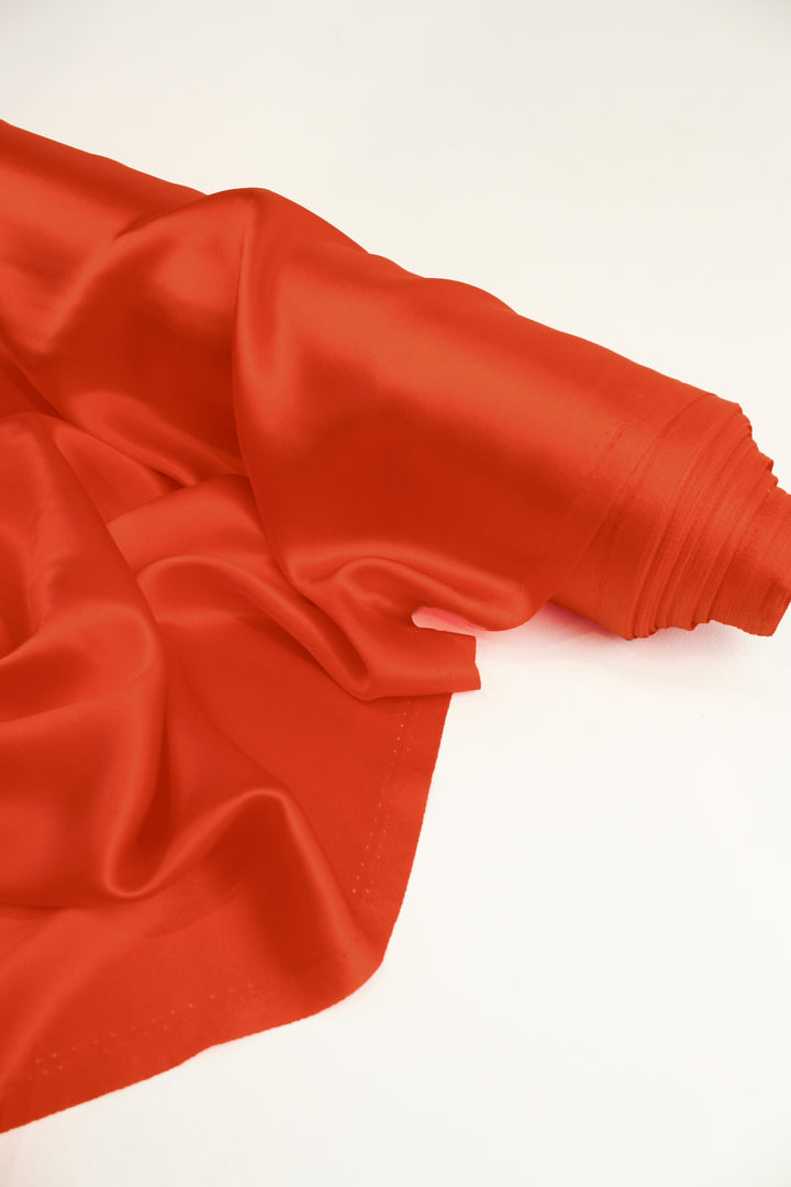 Italian Silk Satin | Tangerine