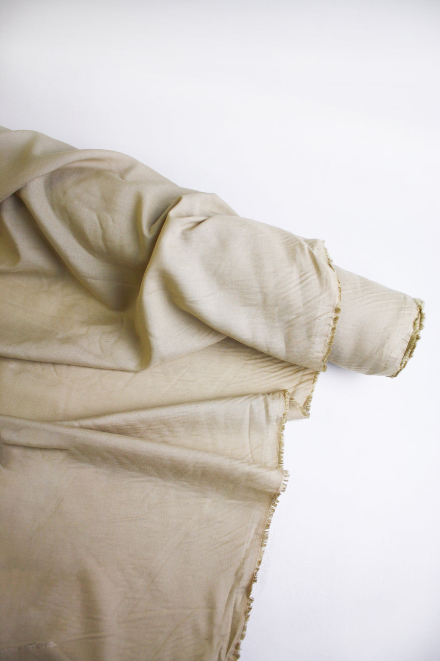 Emi - Slubbed Linen Voile | Alabaster #1  Remnant (1.7M)