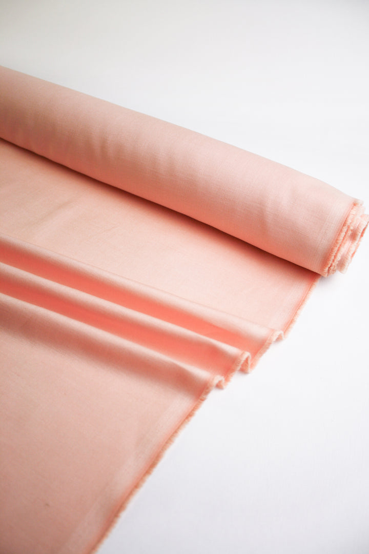 Emi - Slubbed Linen Voile | Rose #3 Remnant (1.2M)