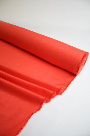 Emi - Slubbed Linen Voile | Coral #4 Remnant (1.7M)