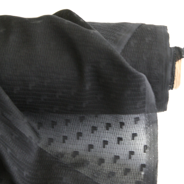 Dobby - Textured Chiffon | Ink Remnant (2M)