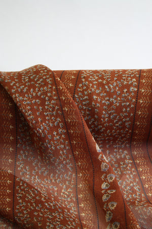 Bambi - Printed Yoryu Chiffon | Burnt Sienna