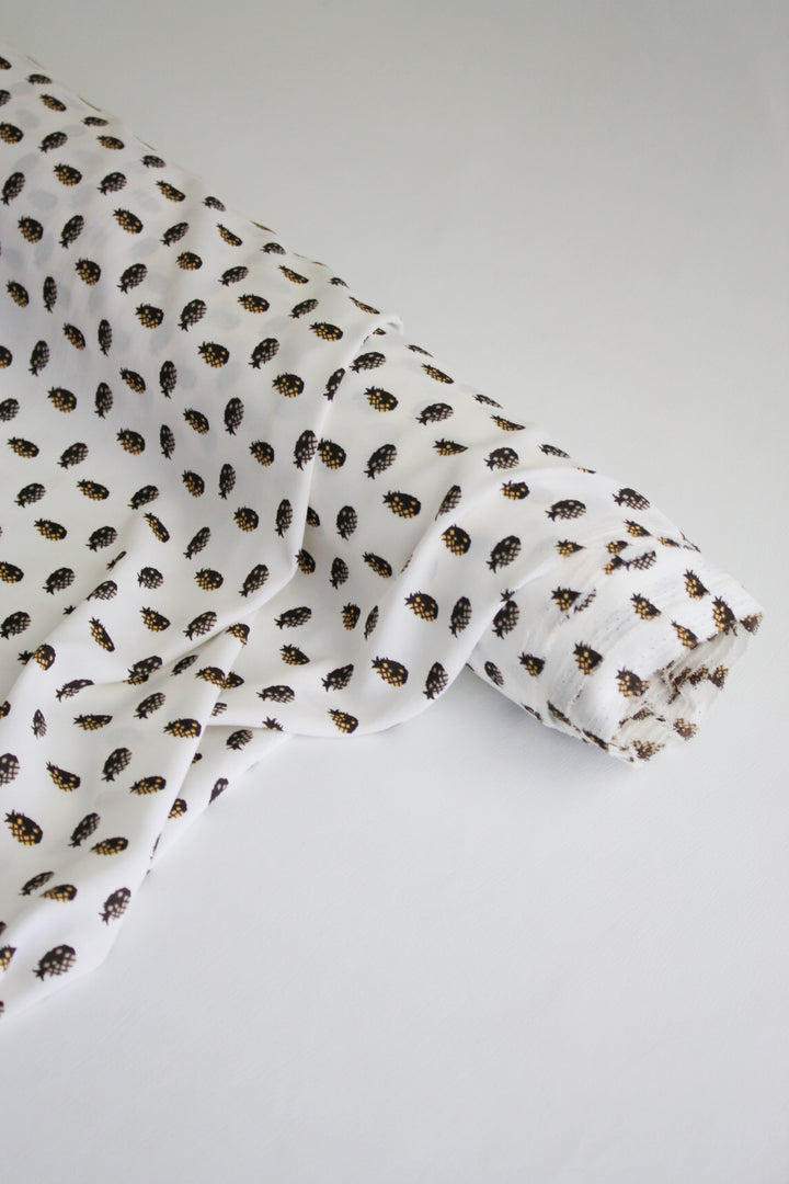 Copacabana - Printed Crepe de Chine | Ivory