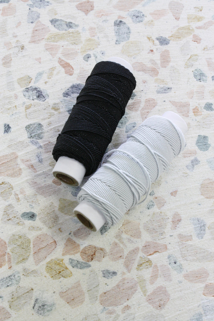 Shirring Elastic - Black and White | 20m