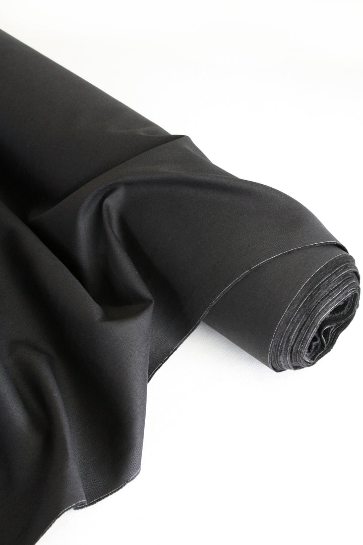 Emporium - Stretch Linen | Noir (LAST CUT - 1.4M)