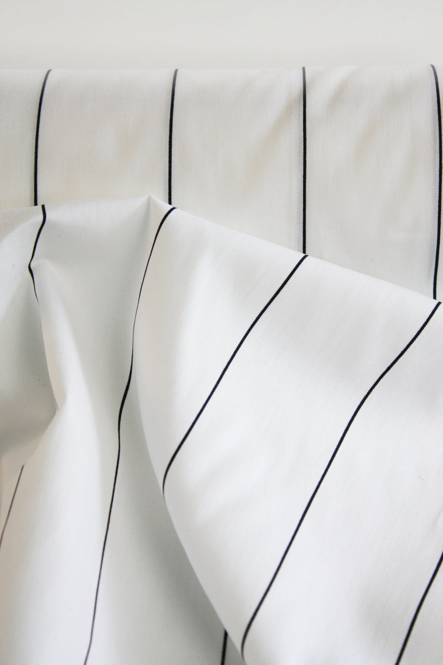 Pencil Stripe - Cotton Shirting | B&W