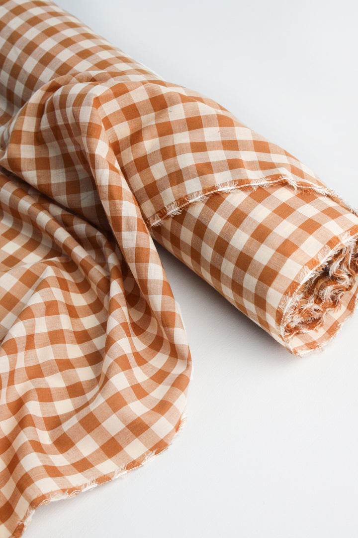 Ex-Designer Organic Cotton Voile | Apricot