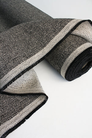 Brittany - Italian Herringbone Linen Jacquard | Sandstorm