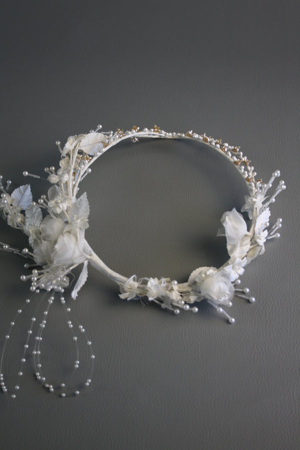 Vintage Pearl Embellished Head Piece #11