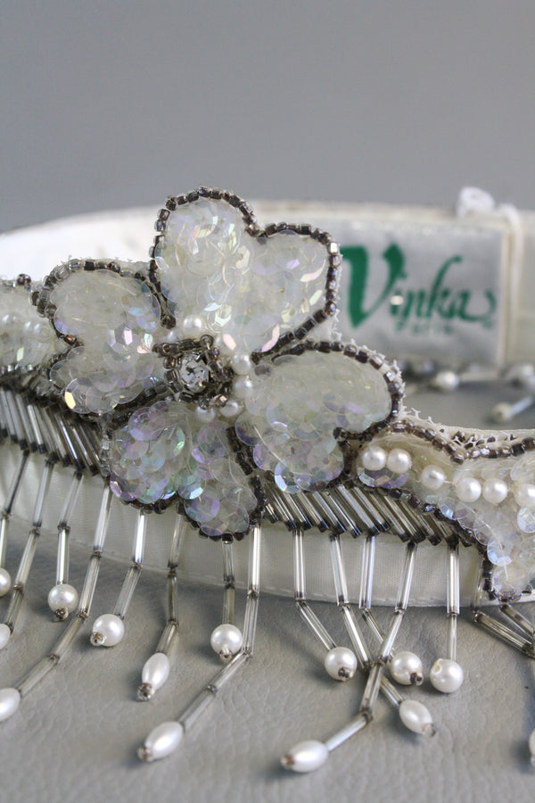 Vintage Pearl Embellished Head Piece #16