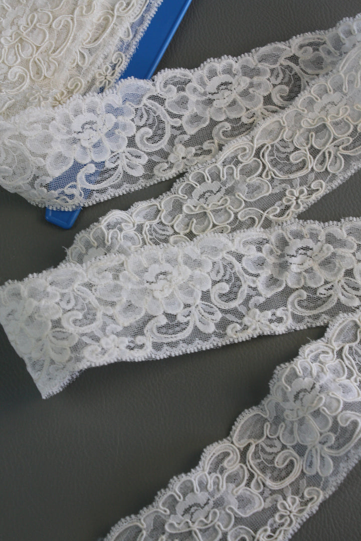 #51 Archival Corded Lace - 6cm | Off White