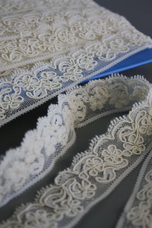 #55 Archival Corded Lace - 3cm | Cream