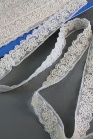 #55 Archival Corded Lace - 3cm | Cream