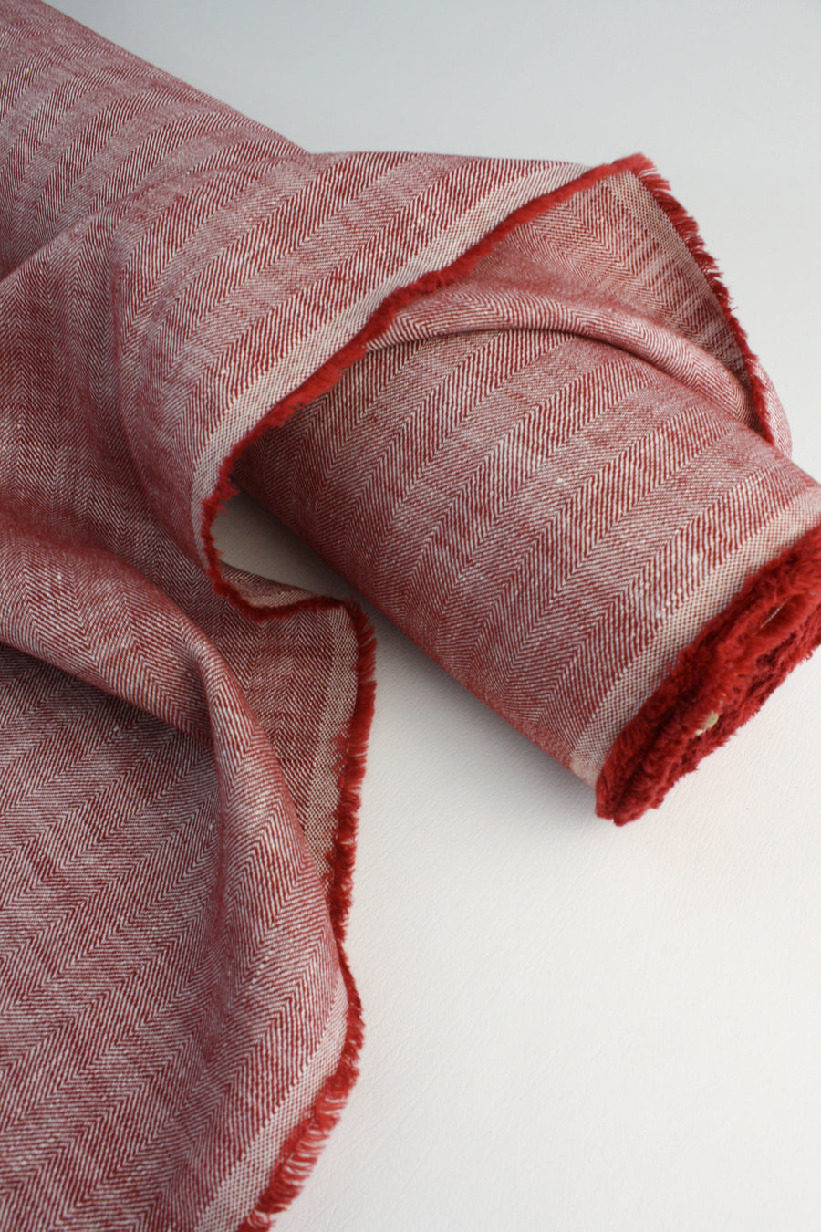 Domenico - Italian Chevron Linen | Mars