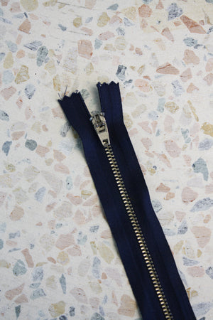 YKK 18cm Metal Zip | Navy