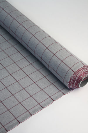 Mascarpone - Windowpane Suiting | Plum