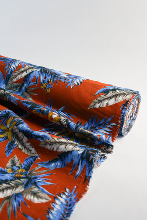 Leonardo - Printed Linen | Paprika