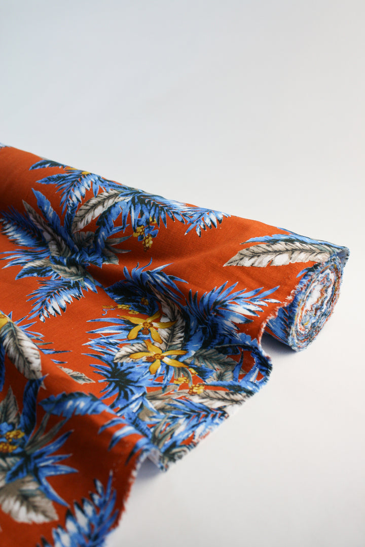 Leonardo - Printed Linen | Paprika