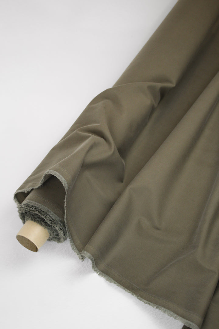 Ellis - Cotton Cupro Shirting | Military (LAST CUT - 3.3M)