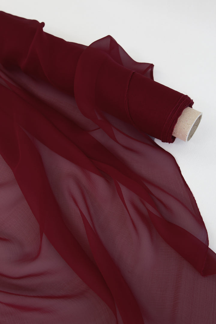 Italian Silk Georgette | Crimson