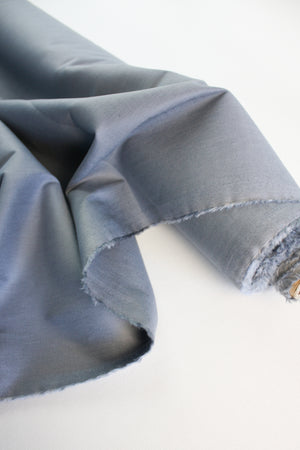 Leon - Japanese Stretch Linen | Steel Blue