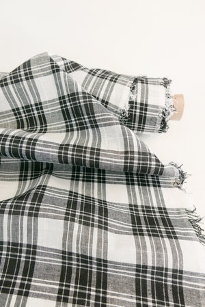 Eleanor - Yarn Dyed Linen Check | Rice