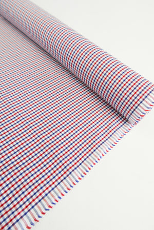 Ex-Designer | Italian Shirting - Primary Check