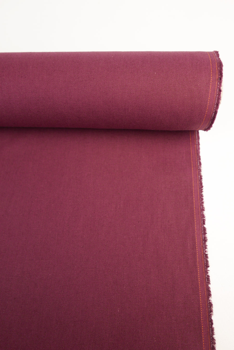 Hallie - Italian Herringbone Linen | Merlot