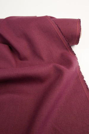 Hallie - Italian Herringbone Linen | Merlot