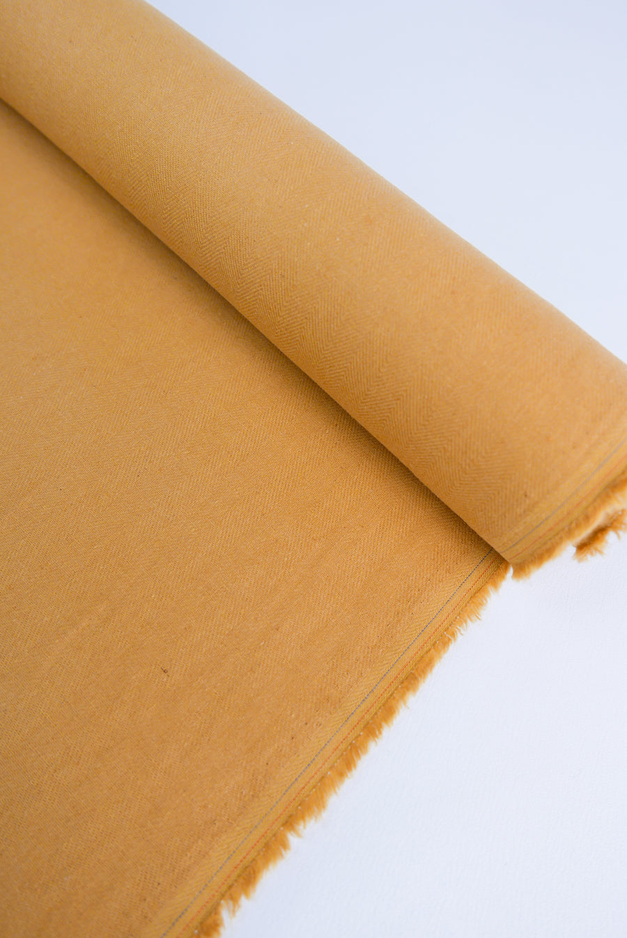 Hallie - Italian Herringbone Linen | Ochre