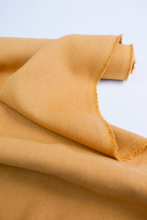 Hallie - Italian Herringbone Linen | Ochre (LAST CUT - 2.2M)