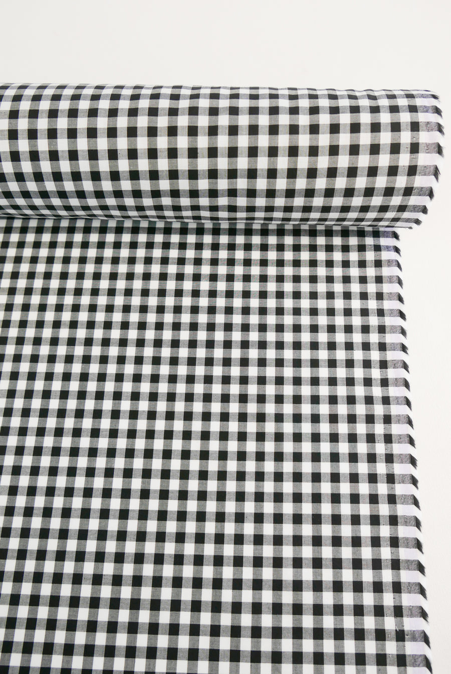 Miley - Supima Cotton Shirting | Black Gingham