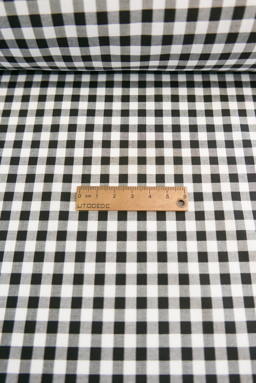 Miley - Supima Cotton Shirting | Black Gingham Remnant (1.5M)