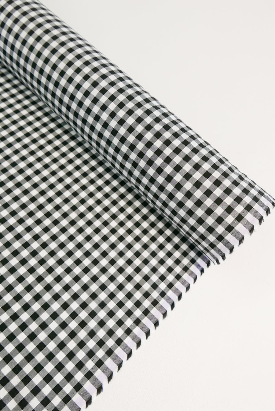 Miley - Supima Cotton Shirting | Black Gingham