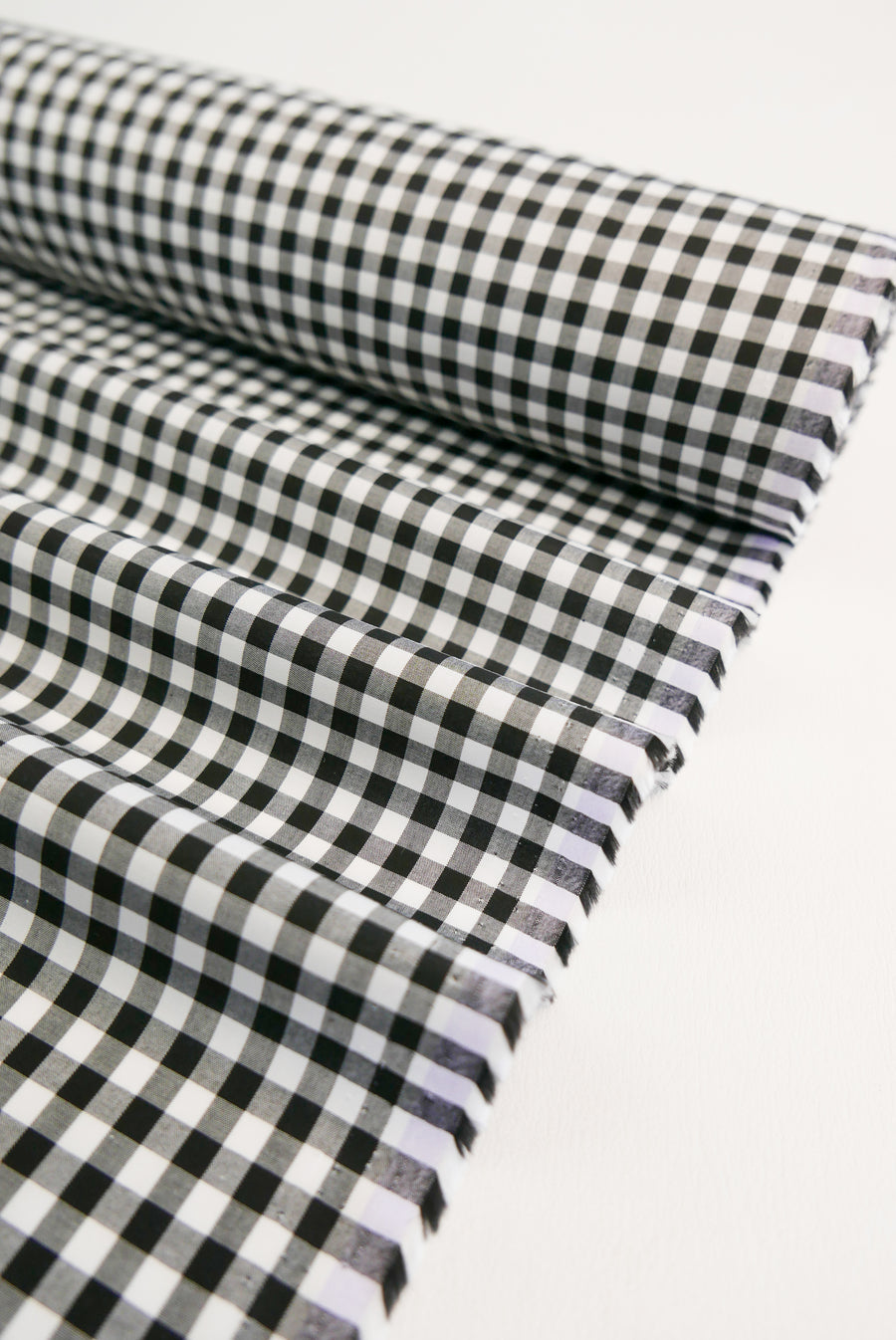 Miley - Supima Cotton Shirting | Black Gingham Remnant (1.5M)