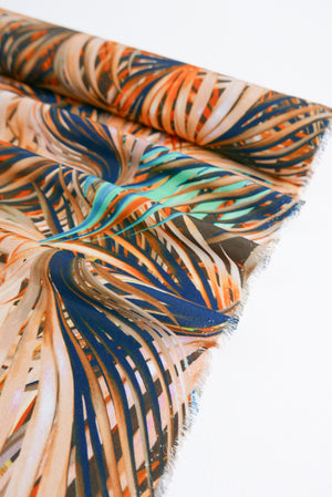 Italian Printed Silk Crepe De Chine | Sunset