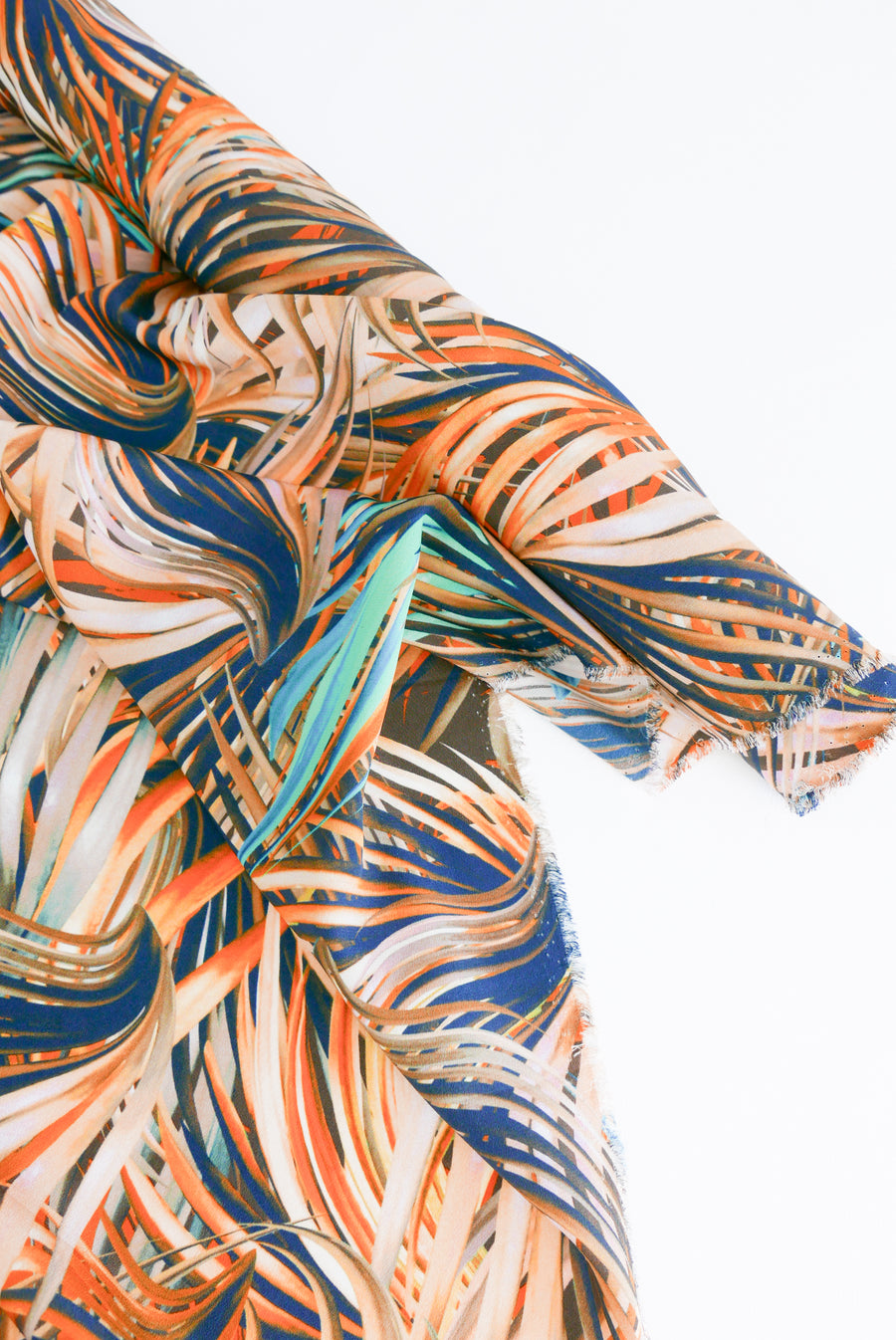 Italian Printed Silk Crepe De Chine | Sunset