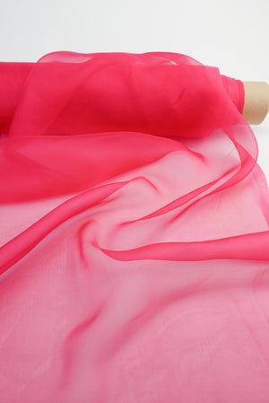 Italian Silk Georgette | Hot Pink