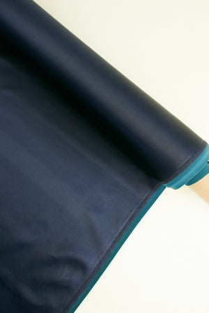 Italian Bonded Silk Satin Lycra | Indigo Blue