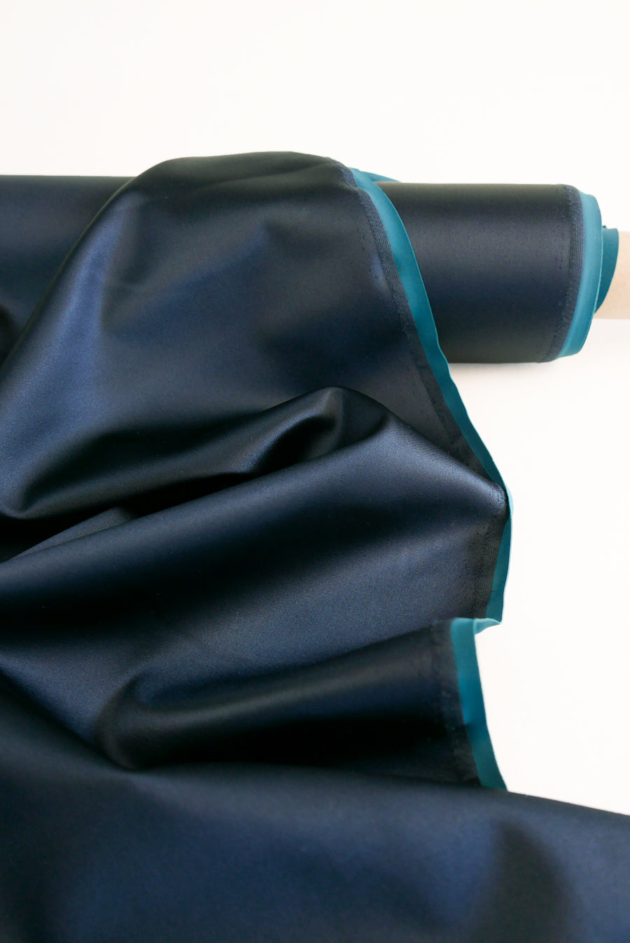 Italian Bonded Silk Satin Lycra | Indigo Blue