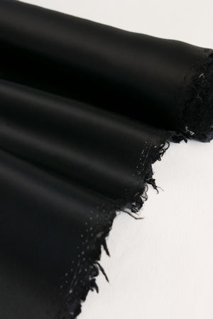 Italian Polished Silk Organza | True Black