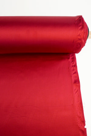 Italian Bonded Silk Satin | Scarlet