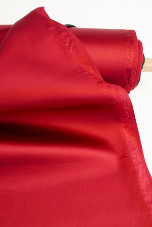 Italian Bonded Silk Satin | Scarlet