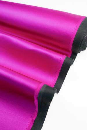 Italian Bonded Silk Satin | Magenta