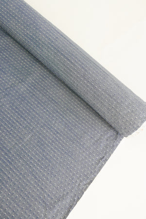 Albini - Cotton Chambray Jacquard | Indigo