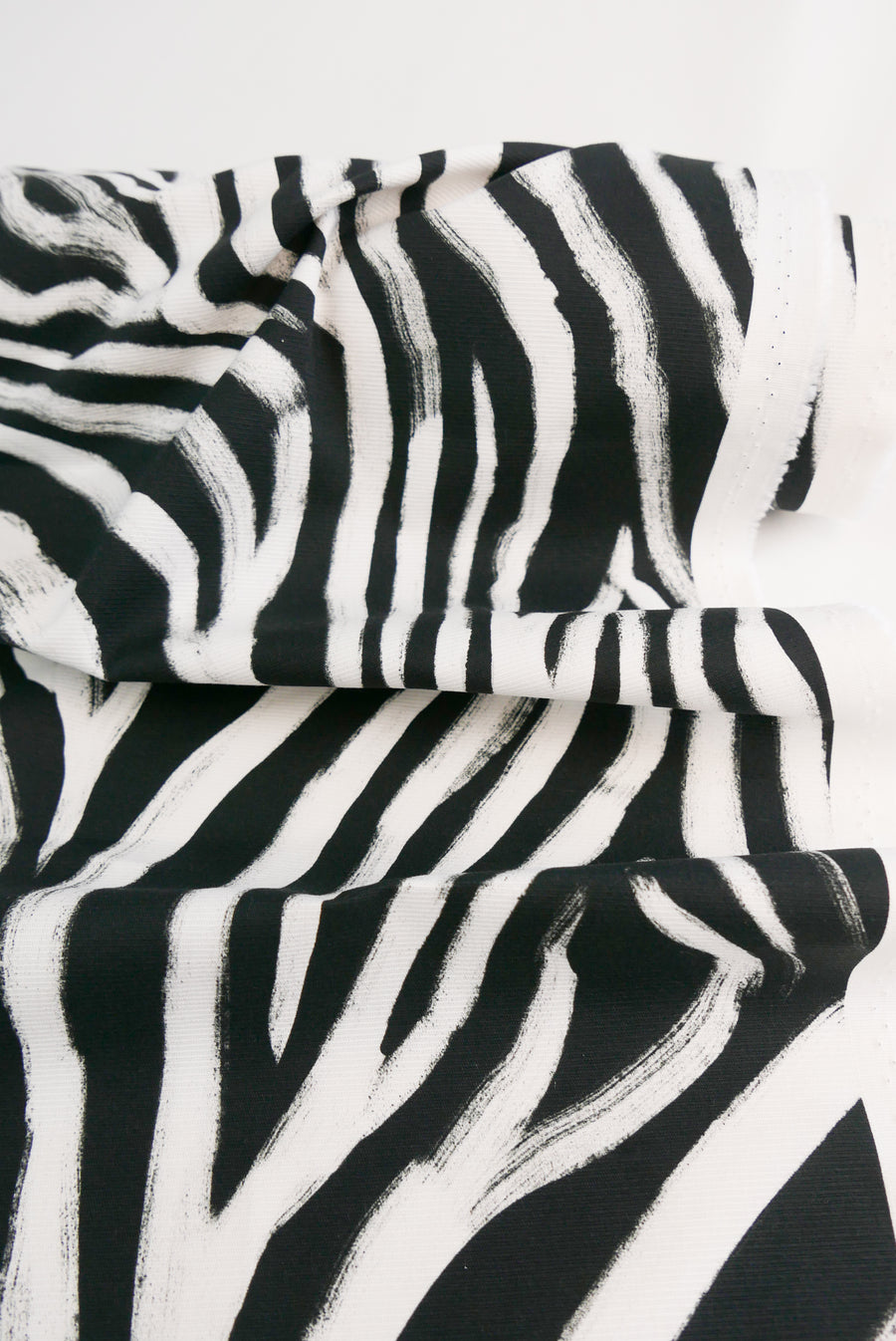 Tamar - Printed Stretch Grosgrain | Zebra