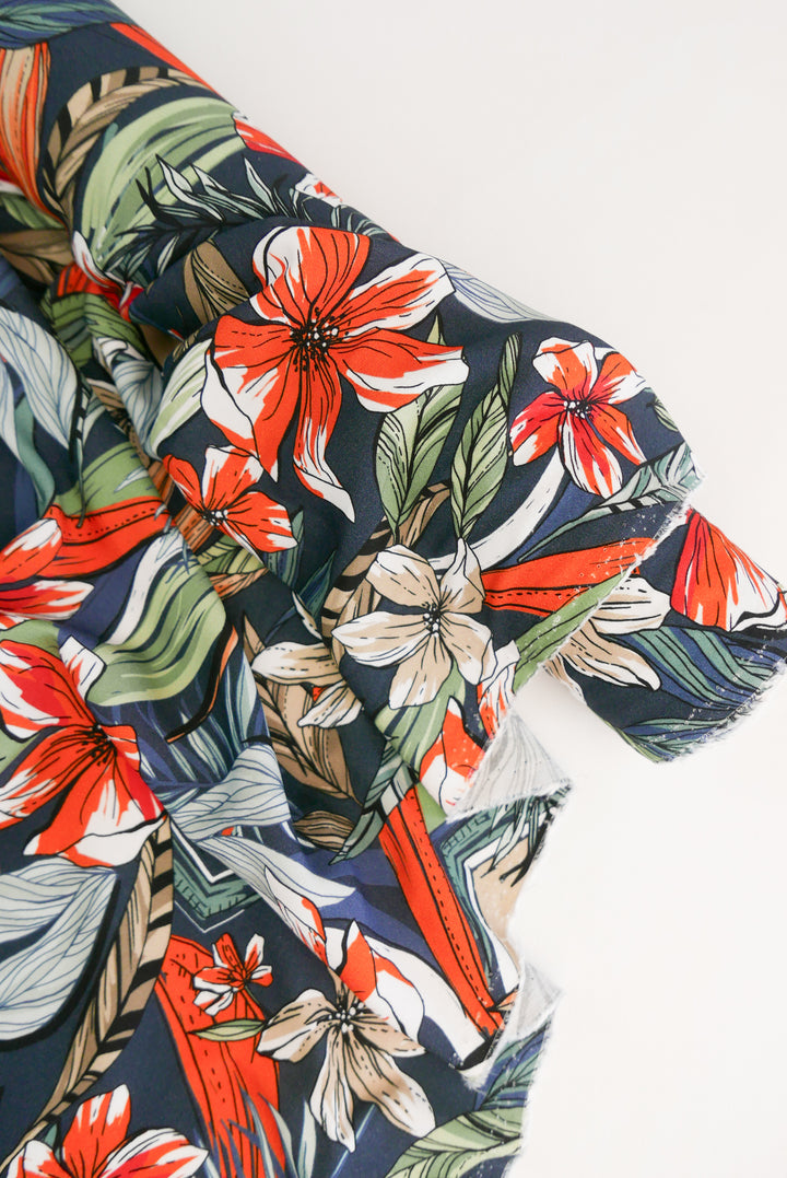 Hibiscus - Printed Viscose | Tropical